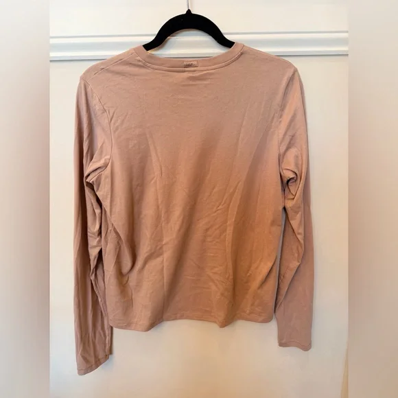 SKIMS Cotton Long Sleeve Crewneck Top in Dusty Rose - Picture 4 of 4